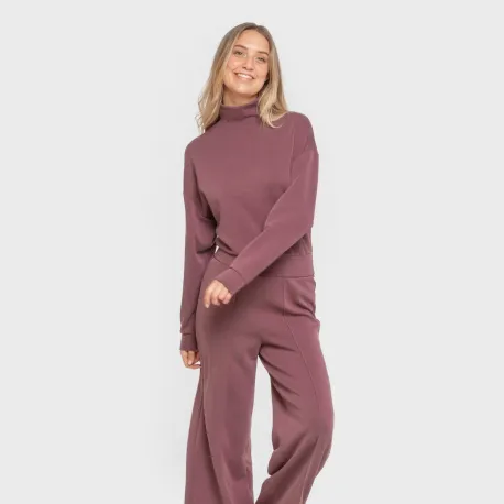 Camisola fluida mulher com gola subida