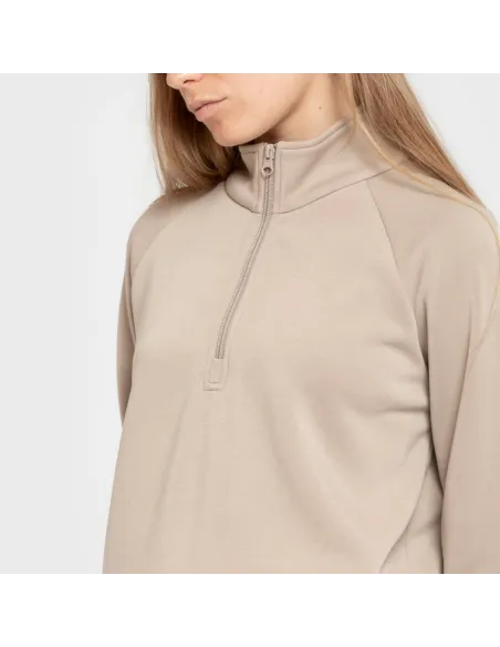 Camisola fluida com meia abertura mulher