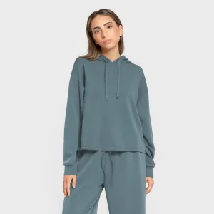 Camisola com capuz fluida mulher