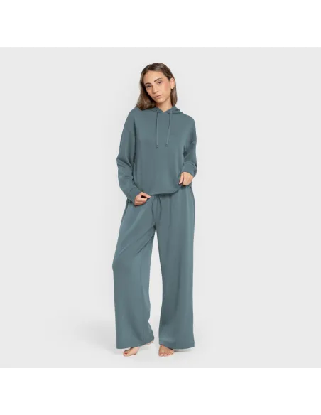 Camisola com capuz fluida mulher