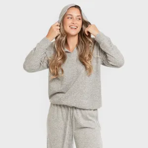 Camisola New malha extra suave com capuz mulher