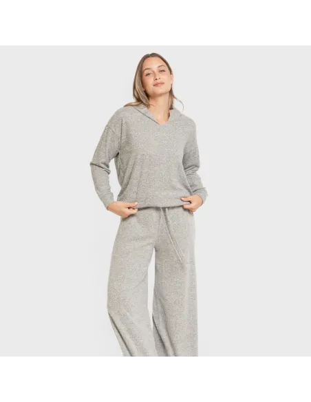 Camisola New malha extra suave com capuz mulher