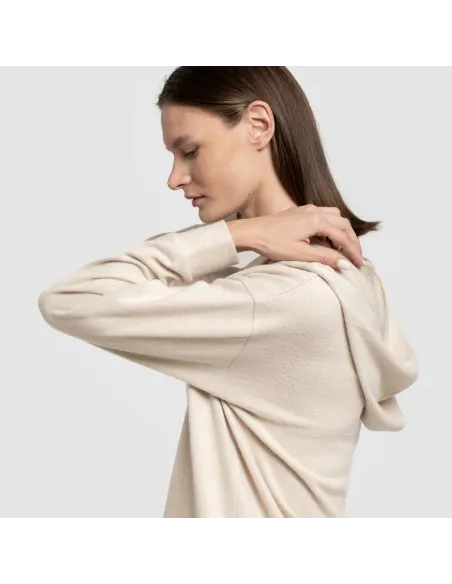 Camisola New malha extra suave com capuz mulher