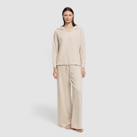 Camisola New malha extra suave com capuz mulher