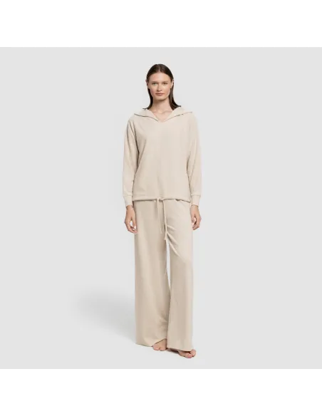 Camisola New malha extra suave com capuz mulher