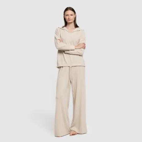 Camisola New malha extra suave com capuz mulher