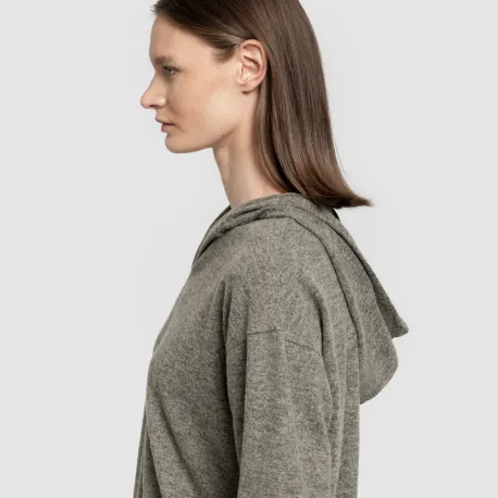 Camisola New malha extra suave com capuz mulher