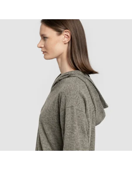 Camisola New malha extra suave com capuz mulher