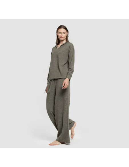 Camisola New malha extra suave com capuz mulher