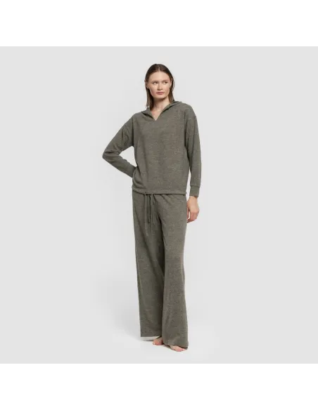 Camisola New malha extra suave com capuz mulher