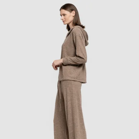 Camisola New malha extra suave com capuz mulher