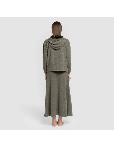 Saia midi evasê New malha extra suave