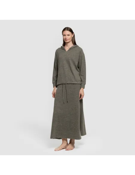 Saia midi evasê New malha extra suave