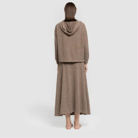 Saia midi evasê New malha extra suave