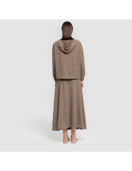 Saia midi evasê New malha extra suave