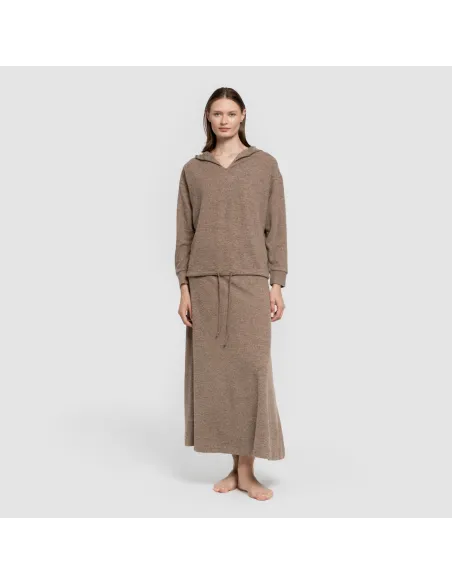 Saia midi evasê New malha extra suave