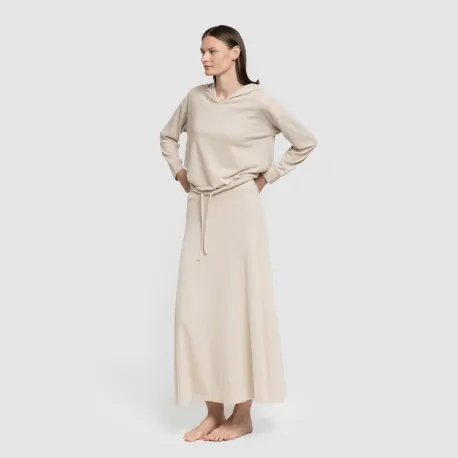 Saia midi evasê New malha extra suave