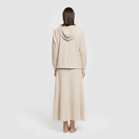 Saia midi evasê New malha extra suave