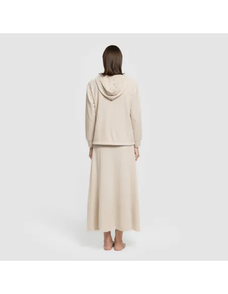 Saia midi evasê New malha extra suave