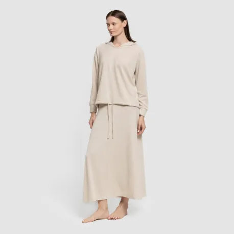 Saia midi evasê New malha extra suave