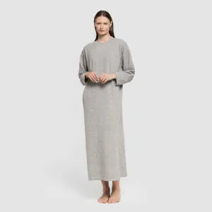 Vestido midi de manga comprida New malha extra suave