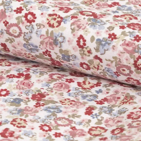 Capa de edredão algodão Alda rosa