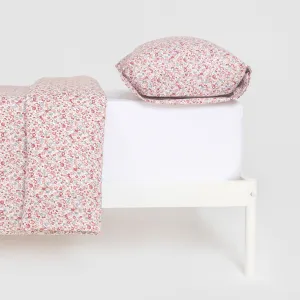 Capa de edredão algodão Alda rosa