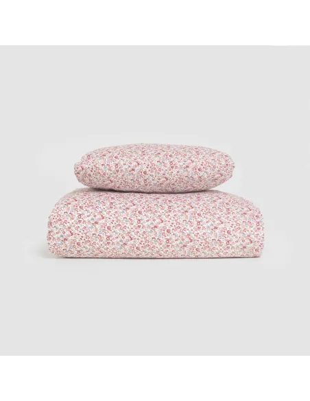Capa de edredão algodão Alda rosa