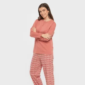 Pijama algodão Eurico marsala 2