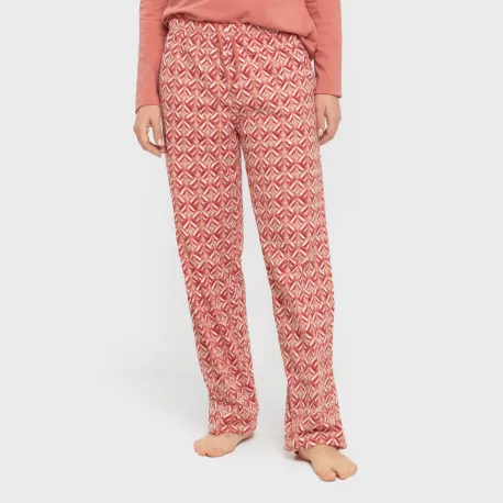 Pijama algodão Eurico marsala