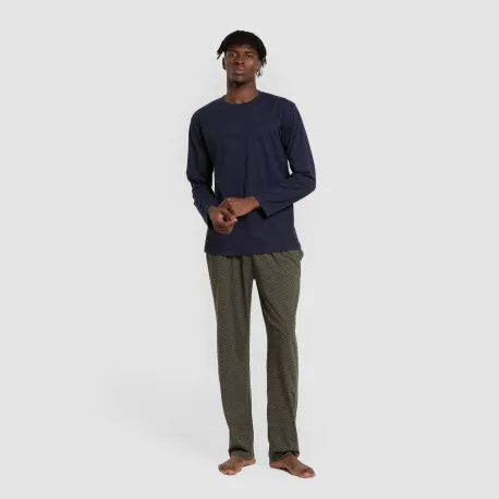 Pijama algodão homem Miquelle verde caça