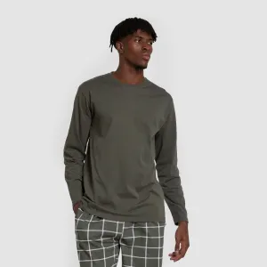 Pijama algodão homem Cuadro Andino verde caça