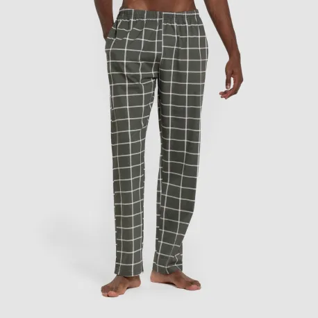 Pijama algodão homem Cuadro Andino verde caça