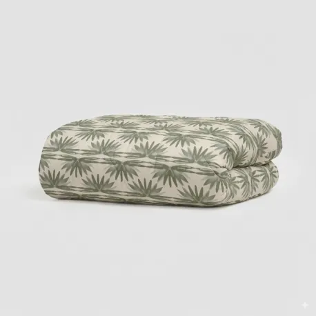 Edredão estampado Chicago verde