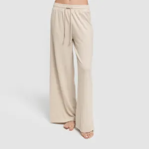 Calças compridas largas new malha extra suave