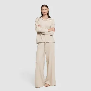 Calças compridas largas new malha extra suave 2