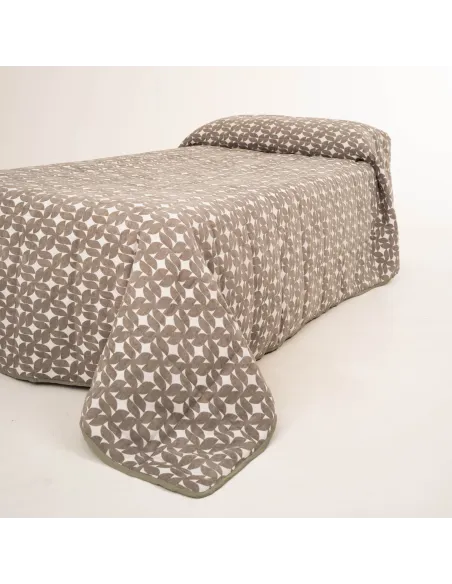 Colcha jacquard chenilla Keira verde seco