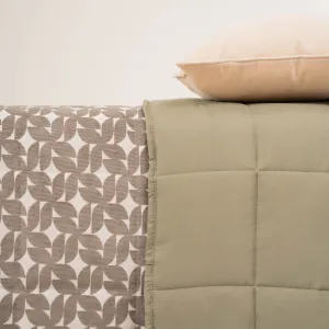 Colcha jacquard chenilla Keira verde seco 2