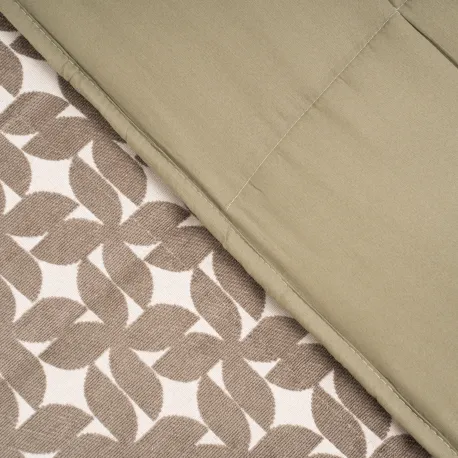 Colcha jacquard chenilla Keira verde seco