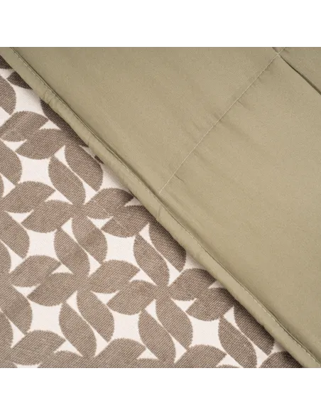 Colcha jacquard chenilla Keira verde seco