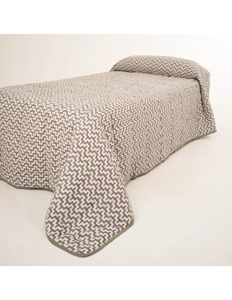 Colcha jacquard chenilla Tebas verde seco Colcha jacquard chenilla Tebas verde seco