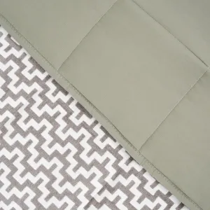 Colcha jacquard chenilla Tebas verde seco 2