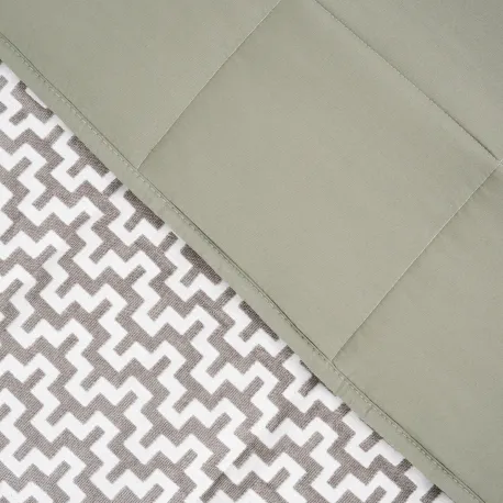 Colcha jacquard chenilla Tebas verde seco