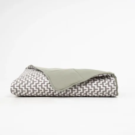 Colcha jacquard chenilla Tebas verde seco