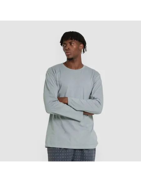 Pijama homem franela Loui verde azulado