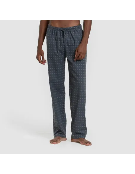 Pijama homem franela Loui verde azulado