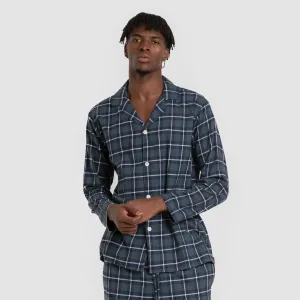 Pijama franela com lapela homem Cuadro Ruz verde