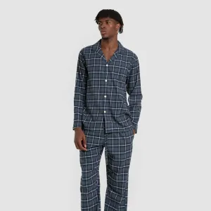 Pijama franela com lapela homem Cuadro Ruz verde 2