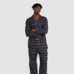 Pijama franela com lapela homem Cuadro Tejada azul 2