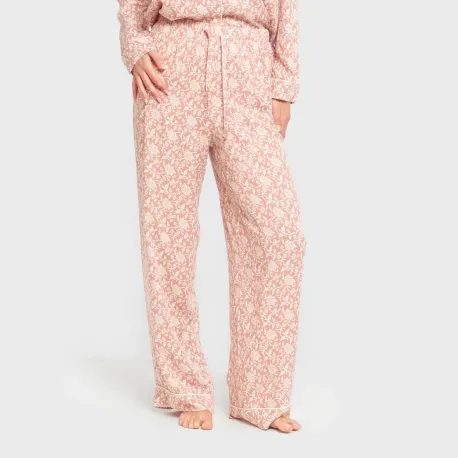 Pijama manga comprida camisero viscose mulher Amira rosette
